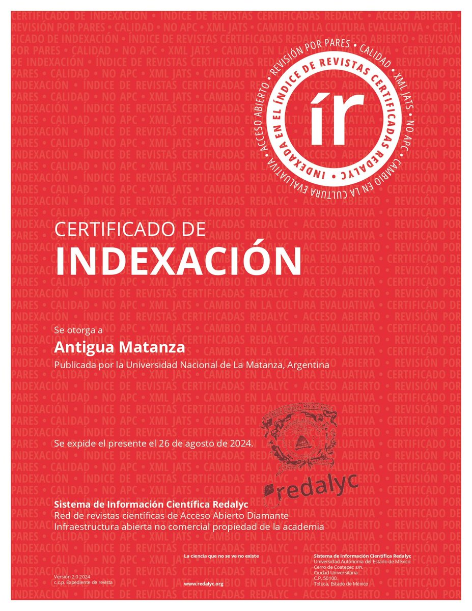 AntiguaMatanza's tweet photo. Hoy celebramos que Antigua Matanza ya es oficialmente parte del Sistema de Información Científica Redalyc, infraestructura que impulsa el Acceso Abierto Diamante. 

#unlam #publicacionesperiodicas https://t.co/5uFvwRF4jR