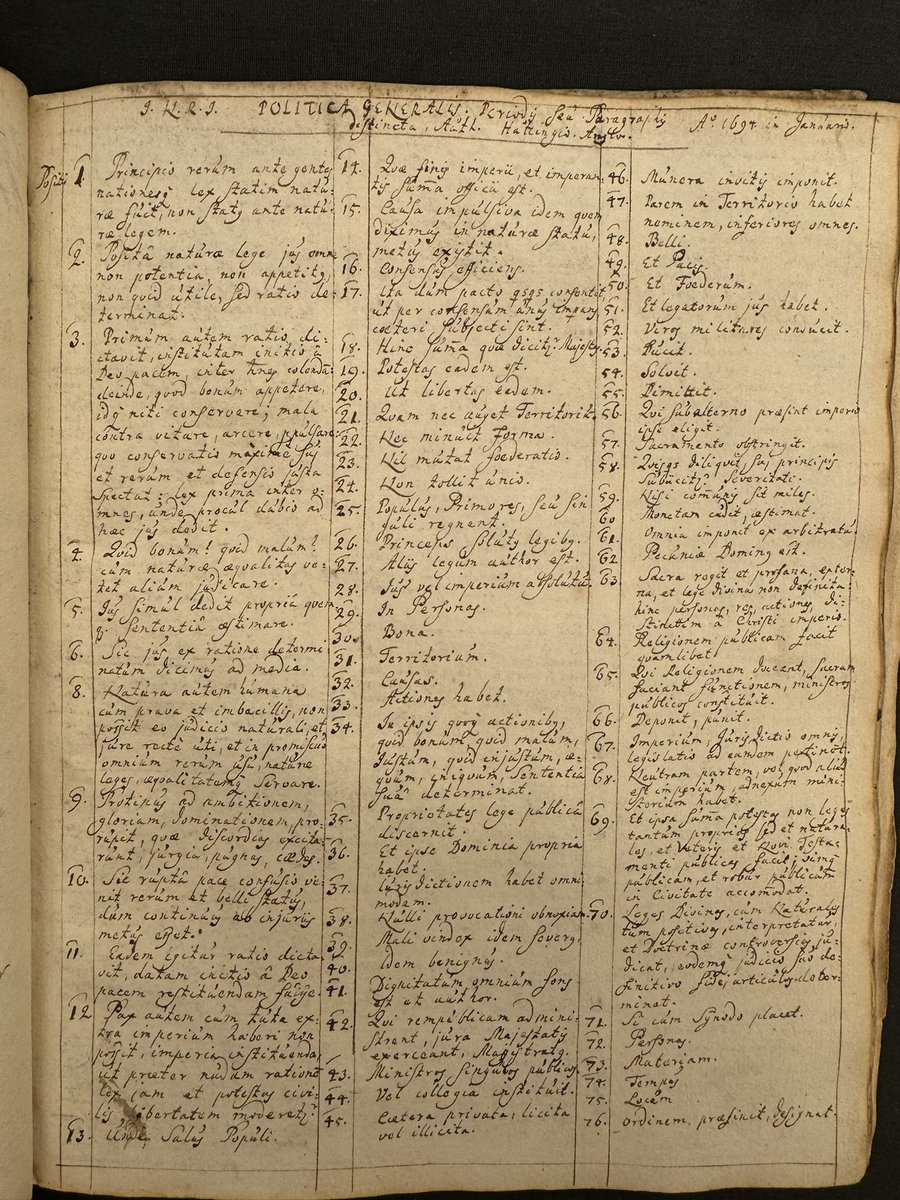 RoyDiPiazza's tweet photo. Archival thrills at the beautiful Carolina Rediviva @UU_University @UppsalaUniLib 🇸🇪 — love this cool little wing 🪽 at the section’s end of this elegant manuscript titled ‘Politica Generalis’ (1694), a series of political maxims combined by ´Håttingio Anglo’ | MS V 250 h. https://t.co/6kO4iBqlOU