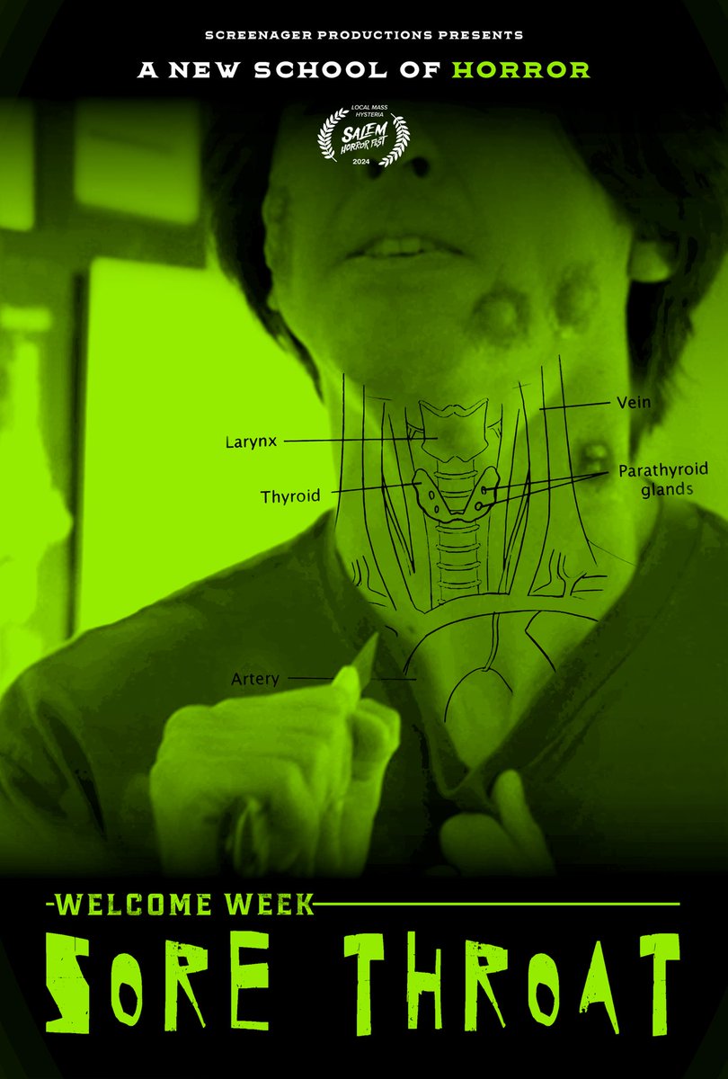 welcomeweekmov's tweet image. CHECKUP TIME. ☣️🔪

Blake Douglas directs SORE THROAT, one of the terrifying tales in #WelcomeWeekMovie!