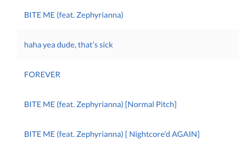AJDiSpirito's tweet photo. Murder Drones OST Volume 3 will have 3 versions of BITE ME! 
The original nightcore, a lower pitch version with @zephyrianna 's natural vocals, and then I nightcore'd the nightcore lol. Beat you to it😉
Releases August 31st 12pm EST if you needed another reminder https://t.co/yb2trxYVj9