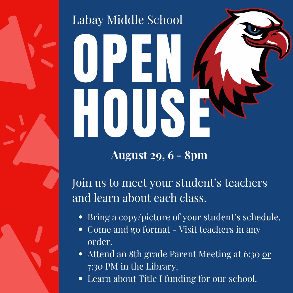 We can't wait to see all our Eagle parents on Thursday night!