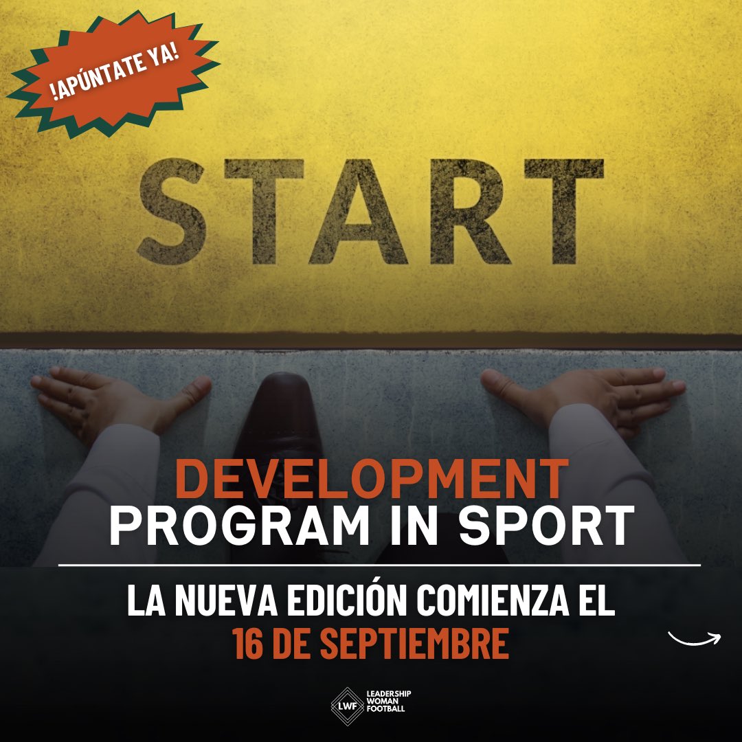 LWFplatform's tweet image. ¡Nueva edición del Development Program in Sport! 🚀 Comenzamos el 16 de septiembre.

¿Sueñas con una carrera en el deporte? Este es tu momento. 

👉 Inscríbete ya: lwfacademy.com/en/proyecto/de… 

Tienes dudas? Escríbanos! 👇

academy@lwfacademy.com