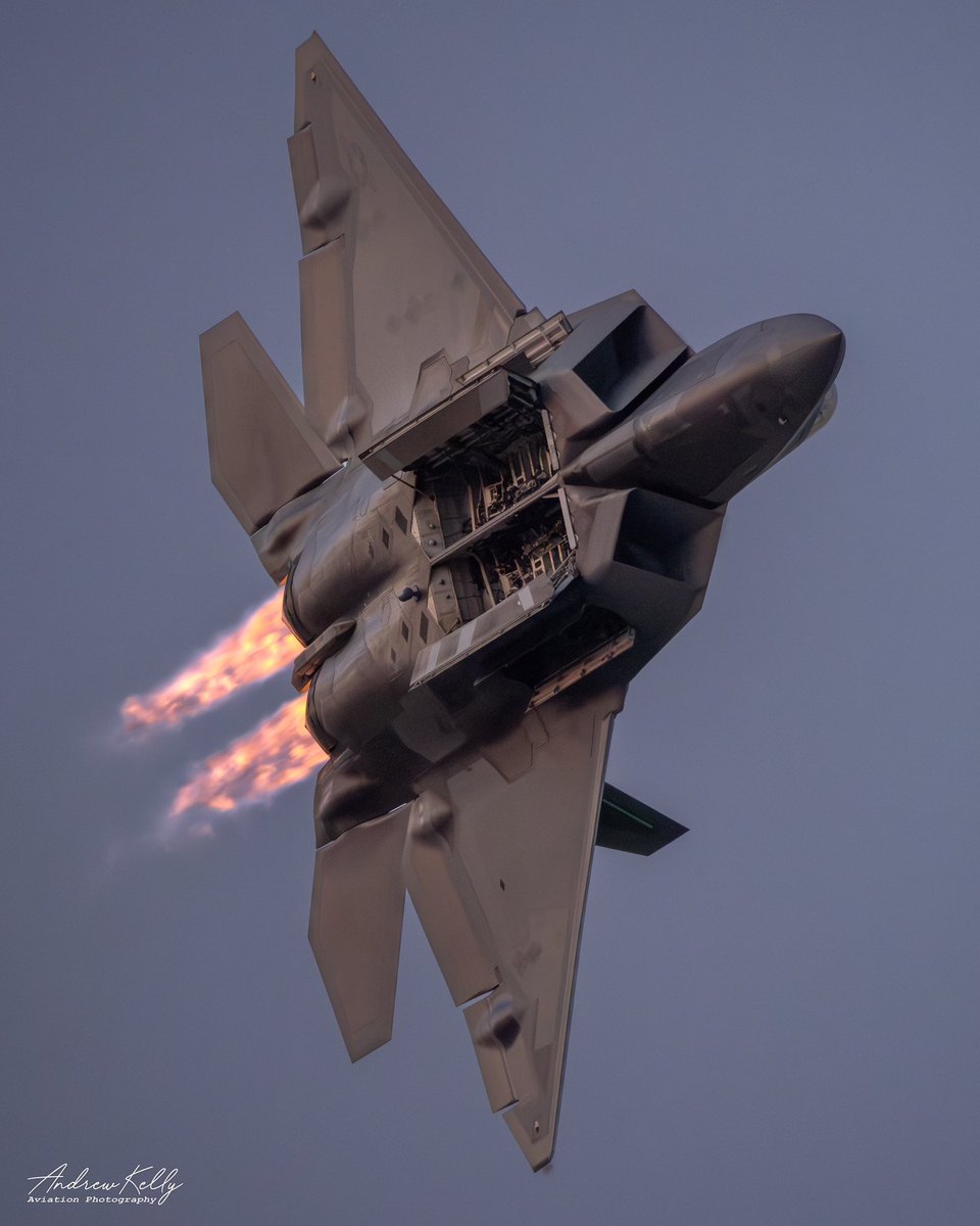 Weapons bay open, burners on.