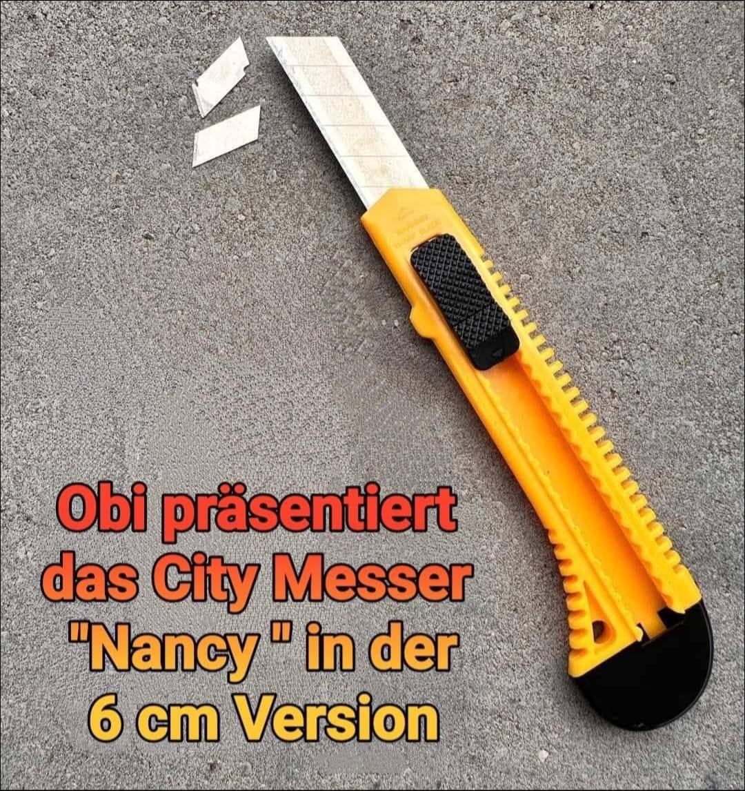 Sehr praktisch. Man kann einfach einzelne Stücke abbrechen, wenn man mit dem Messer einmal auf ein Stadtfest gehen und nicht gegen das Gesetz verstoßen möchte.