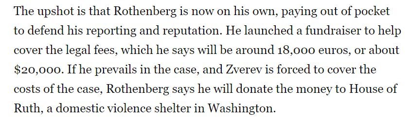 TheBodyServe's tweet photo. this is what a journalist stands to lose, when most in the sport didn't even have the courage to *gesture* toward the abuse allegations against Zverev. https://t.co/159g5kbSkj