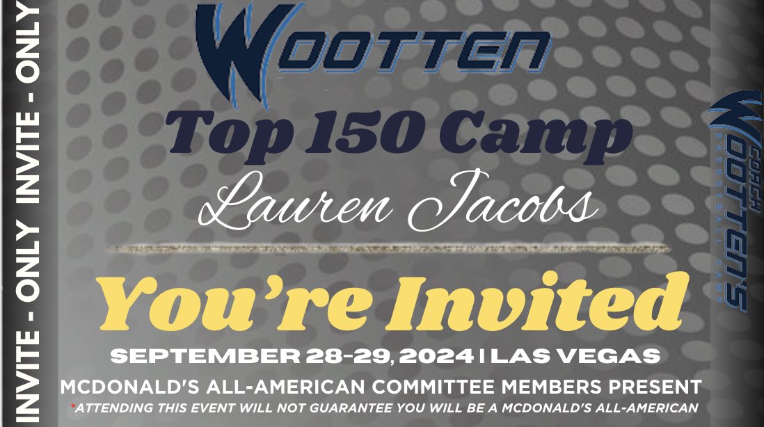 Lauren Jacobs (@laurenjacobs25) on Twitter photo I am beyond grateful to be invited to the Wooten Camp! Can’t wait to compete in Vegas!🙏🏾 <a href="/Wootten_Camp/">Coach Wootten's Basketball Camp</a> <a href="/palmetto76erawe/">Palmetto 76ers/Aja Wilson Elite</a> <a href="/JeromeFleetwood/">jerome dickerson</a> <a href="/AthleticsHHES/">Heathwood Athletics</a> I am beyond grateful to be invited to the Wooten Camp! Can’t wait to compete in Vegas!🙏🏾 <a href="/Wootten_Camp/">Coach Wootten's Basketball Camp</a> <a href="/palmetto76erawe/">Palmetto 76ers/Aja Wilson Elite</a> <a href="/JeromeFleetwood/">jerome dickerson</a> <a href="/AthleticsHHES/">Heathwood Athletics</a>