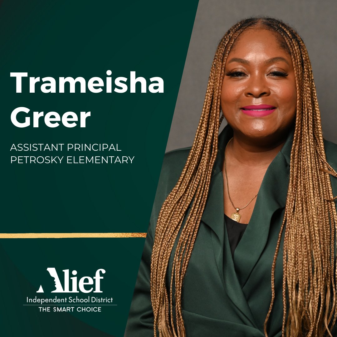 Congratulations to Trameisha Greer as she will be the Assistant Principal at Petrosky Elementary. She believes in teaching the uniqueness of each child's story and providing equitable opportunities for all learners.