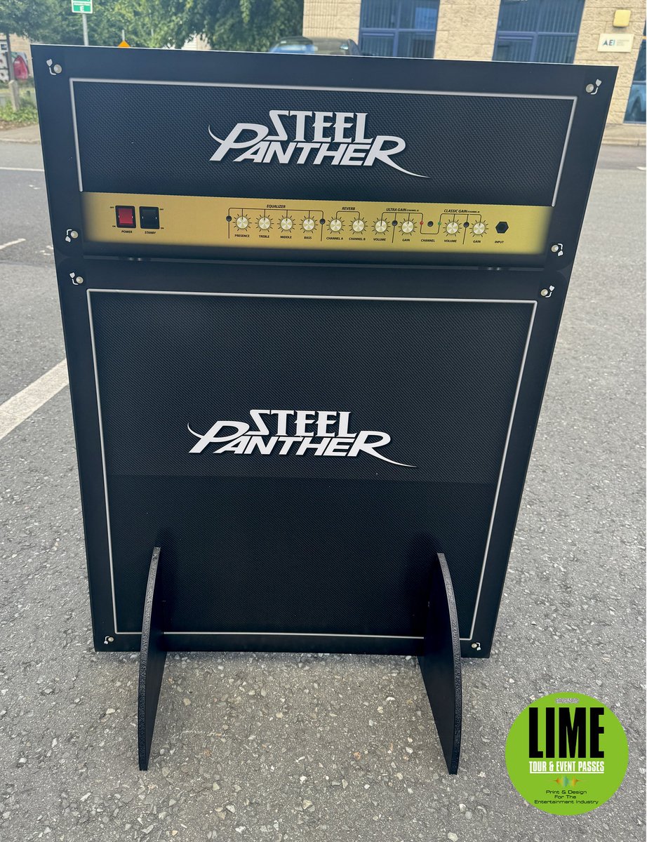 This was one of them super cool projects for us to work on, a steel panther Amplifier printed on 10mm foam board for the meet &amp; greet green room, yep that’s me all excited with the finished product, wanting to keep it 🤘#amp #design #print #vip #greenroom #backstage #steelpanther