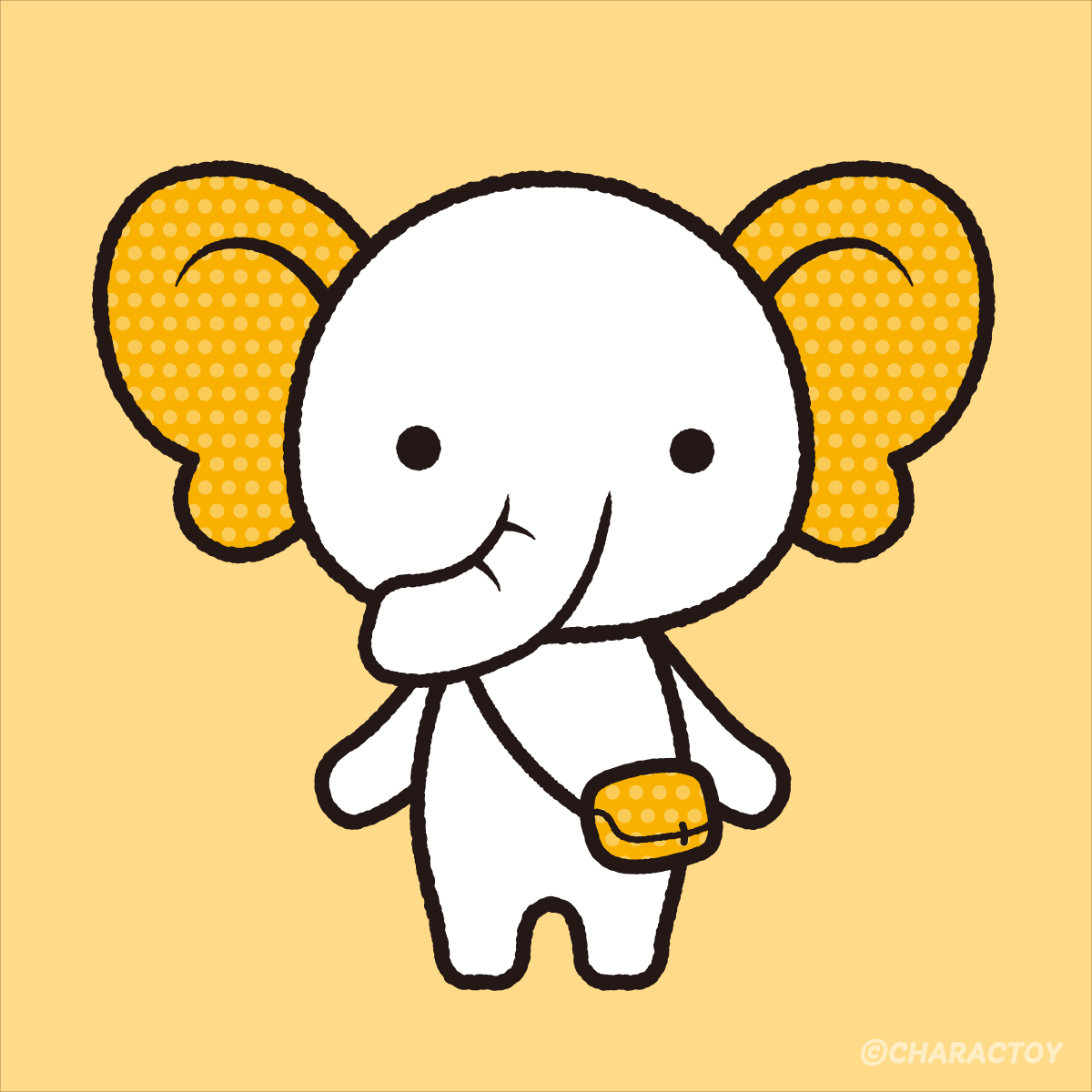 charactoy's tweet photo. ポイントサイトをイメージしたゾウのキャラクター
#キャラクター #かわいい #ポップ https://t.co/DWLw3xlBRt