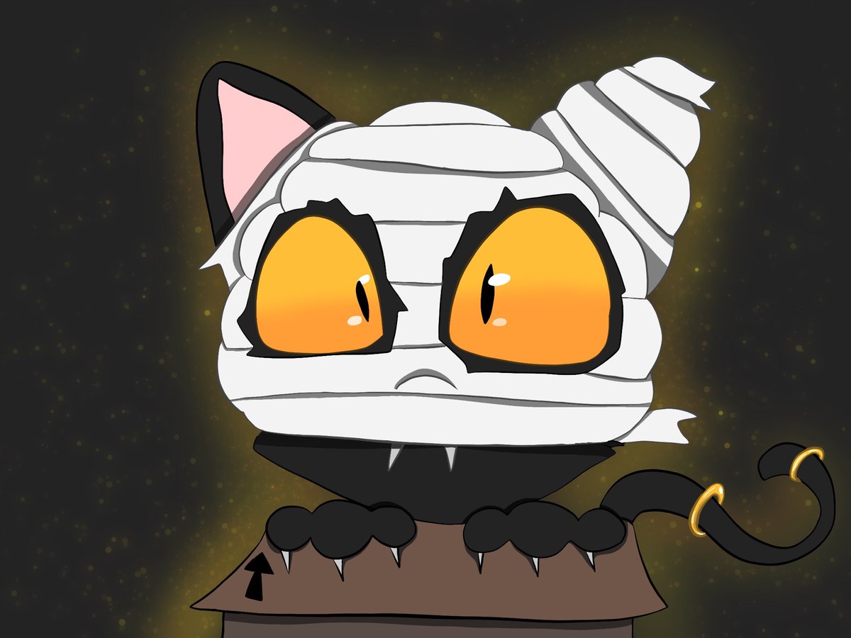 Lazily made mummy cat🐱