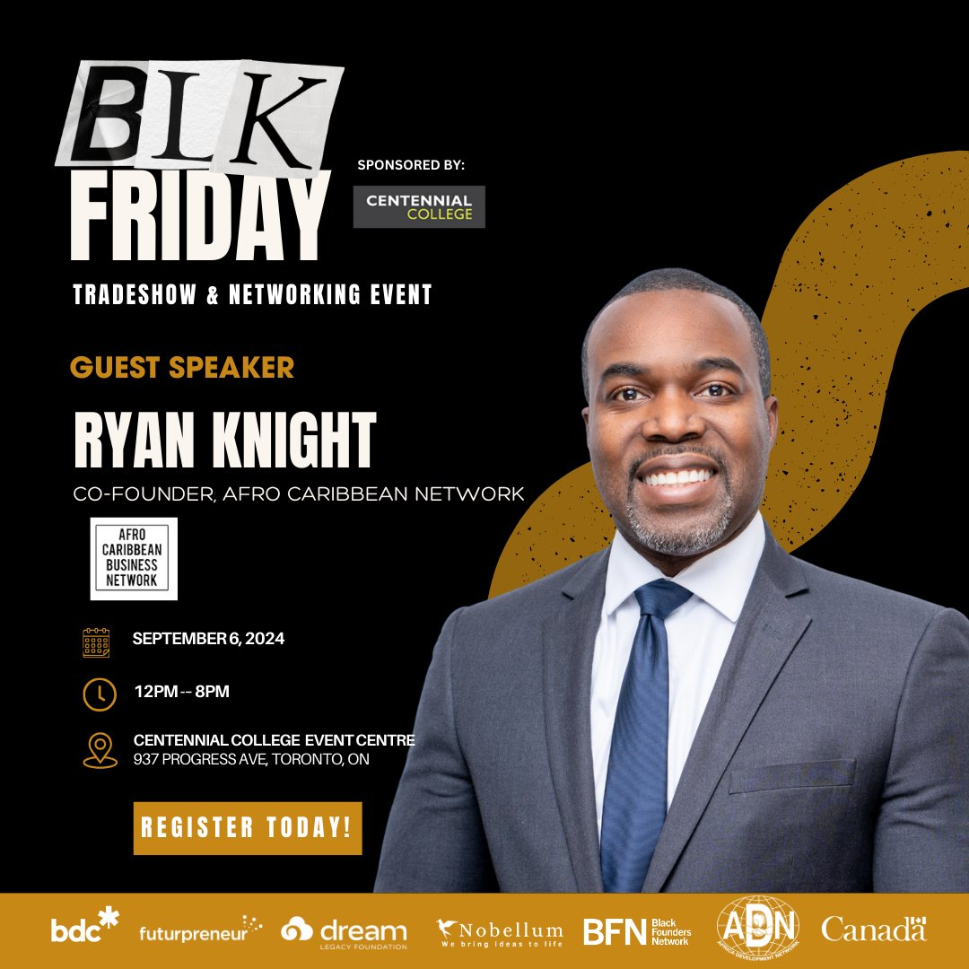 I'm thrilled to be participating in a panel discussion on Strategic Partnerships at the upcoming 4th annual BLK Friday Event. Register Today:  rb.gy/mgra0w  @centennialcollege
@allblkmarket
#acbncanada #BLKFriday24 #ABM #BEP #NetworkingEvent