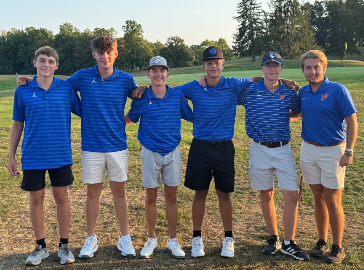 TigerGolfPSHS's tweet photo. The Tigers came home with the win in the tri-match with Wyoming East and PikeView. Dylan Canterbury was medalist at Pipestem firing an even par 36. Joseph Flanigan was right behind him finishing second with a 38. This team has a chance to be special. #keepgrinding #wvprep https://t.co/PI5YxSjJHu