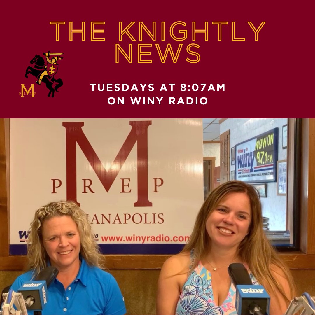 The Knightly News on WINY is back! 🙌 Thank you to Amy Landis and Jennifer Litke, co-chairs of the upcoming 44th Annual Marianapolis Golf Tournament, for launching this year’s series! Watch our first episode and register for the golf tournament at bit.ly/3MnwmCA. #mprep