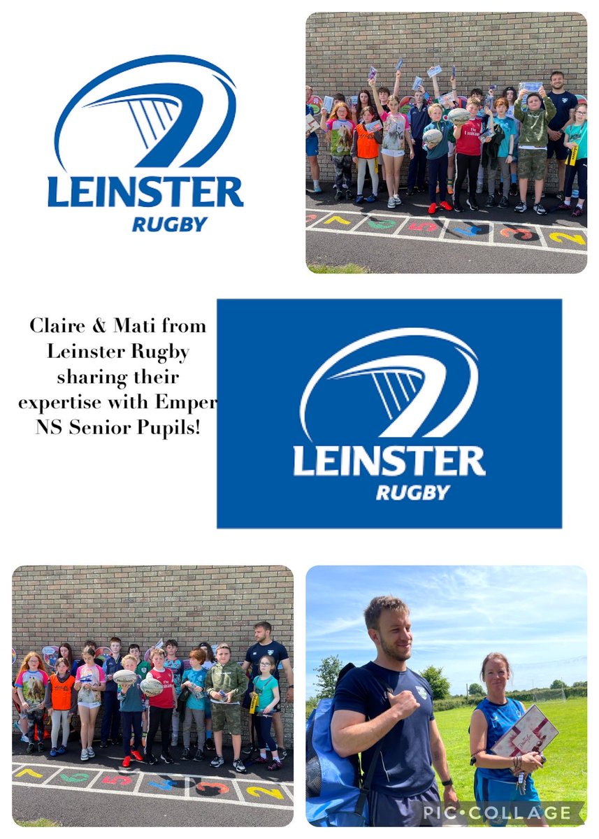 Another very successful rugby skills programme was delivered by Claire &amp; Mati from Leinster Rugby. 💙🤍💙🤍💙🤍