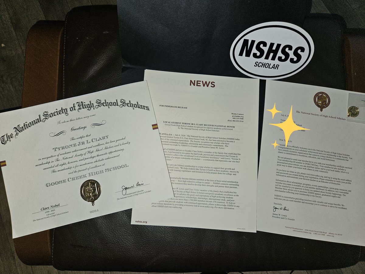 Tyrone Clary Jr ~T.J. (@tyroneclaryjr) on Twitter photo Thankful & blessed to have been selected to become a member of the National Society For High School Scholars. <a href="/nshss/">NSHSS</a> <a href="/GooseCreekHigh/">GCHS</a> <a href="/GCGatorAthletic/">Goose Creek Gator Athletics</a> <a href="/GCGatorFootball/">Gator Football</a> <a href="/GooseCreekHoops/">Goose Creek 🏀</a> #goosecreektf <a href="/AScholarsBrand/">Athletic Scholars Brand Inc.</a> <a href="/HighSchoolBlitz/">High School Blitz</a> <a href="/PrepRedzoneSC/">Prep Redzone South Carolina</a> <a href="/RecruitNationSC/">Recruit Nation- South Carolina</a> <a href="/nationalradar/">NationalRadar</a> Thankful & blessed to have been selected to become a member of the National Society For High School Scholars. <a href="/nshss/">NSHSS</a> <a href="/GooseCreekHigh/">GCHS</a> <a href="/GCGatorAthletic/">Goose Creek Gator Athletics</a> <a href="/GCGatorFootball/">Gator Football</a> <a href="/GooseCreekHoops/">Goose Creek 🏀</a> #goosecreektf <a href="/AScholarsBrand/">Athletic Scholars Brand Inc.</a> <a href="/HighSchoolBlitz/">High School Blitz</a> <a href="/PrepRedzoneSC/">Prep Redzone South Carolina</a> <a href="/RecruitNationSC/">Recruit Nation- South Carolina</a> <a href="/nationalradar/">NationalRadar</a>