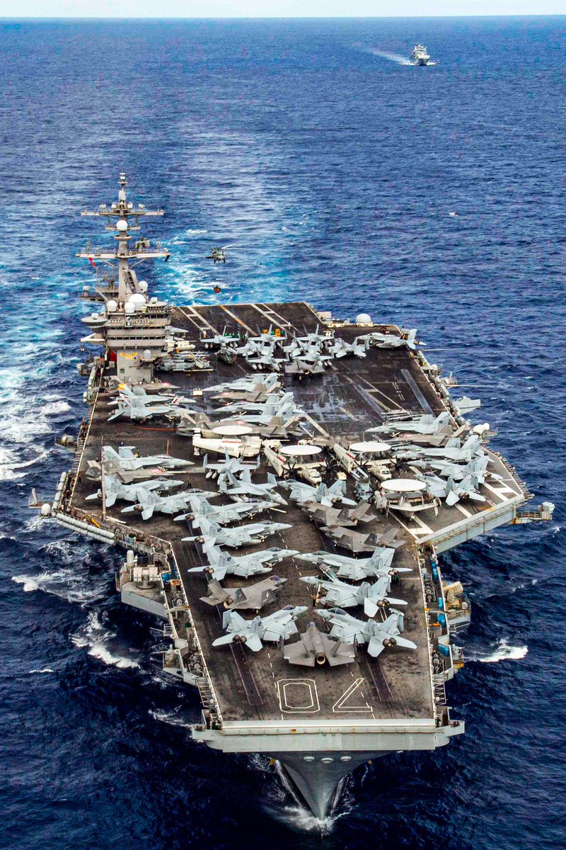The USS Carl Vinson last month. note the F-35Cs 🗺️ (zavala-ramirez)