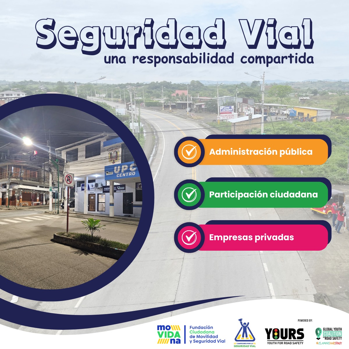 La seguridad vial es una responsabilidad compartida entre autoridades, empresas y ciudadanía. Juntos debemos crear un entorno armonioso y seguro en las vías de Tosagua, demostrando compromiso y respeto por el bienestar común.
#CampeonesSeguridadVial #Movidana #YouthForRoadSafety