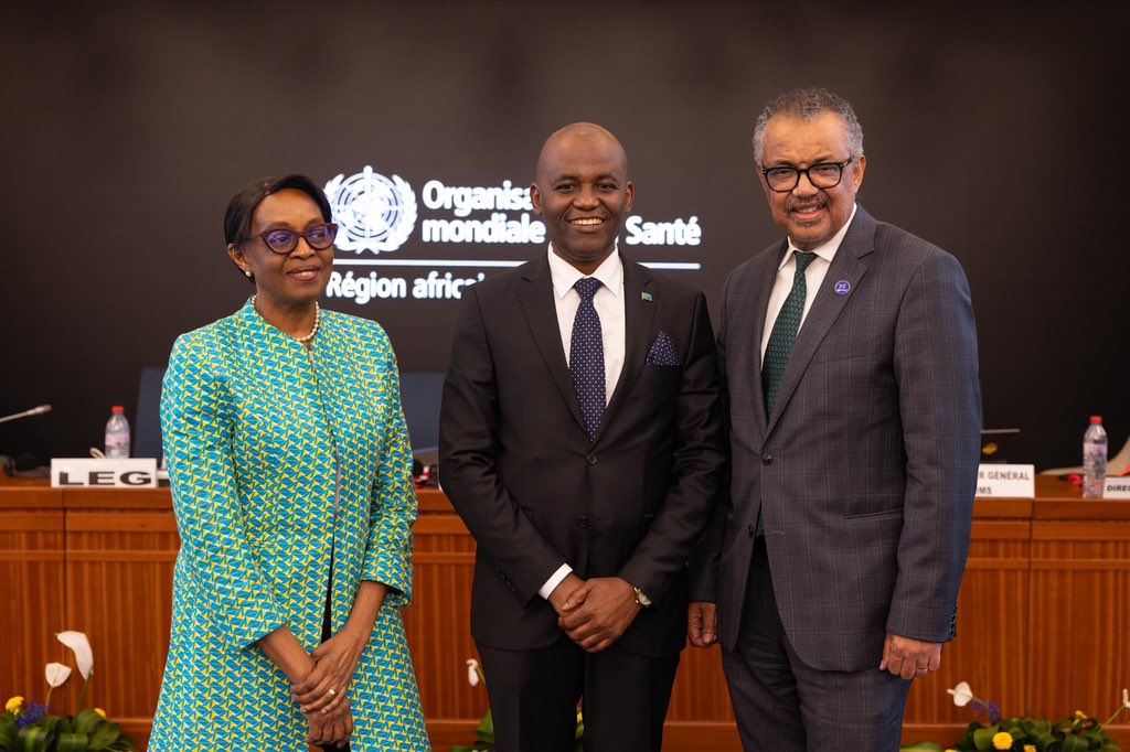 Tedros Adhanom Ghebreyesus (@drtedros) on Twitter photo Congratulations, <a href="/DocFaustine/">Faustine Ndugulile</a>, on your election to serve as the next <a href="/WHOAFRO/">WHO African Region</a> Regional Director — it is a great privilege, and a very great responsibility. I and the entire <a href="/WHO/">World Health Organization (WHO)</a> family in Africa and around the world will support you every step of the way.
#RC74AFRO Congratulations, <a href="/DocFaustine/">Faustine Ndugulile</a>, on your election to serve as the next <a href="/WHOAFRO/">WHO African Region</a> Regional Director — it is a great privilege, and a very great responsibility. I and the entire <a href="/WHO/">World Health Organization (WHO)</a> family in Africa and around the world will support you every step of the way.
#RC74AFRO