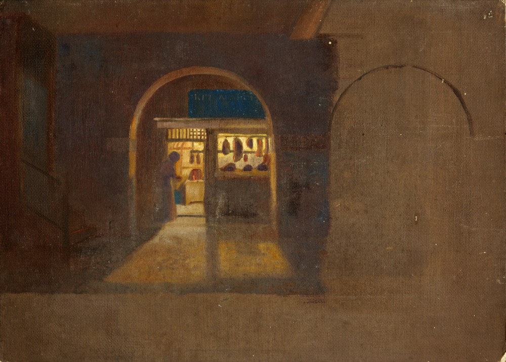 'Butcher's Shop at Night.' (c1930) Charles Paget Wade was an architect, artist and collector who devoted his life to amassing an enormous and varied collection of craftsmanship, mostly bought in antique shops and from dealers. In 1919 he bought and restored the semi-derelict