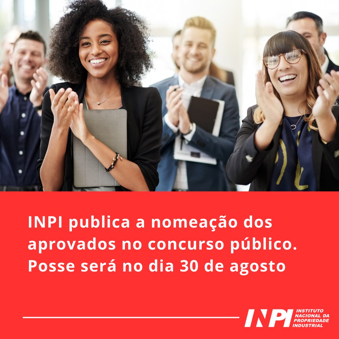 Foi publicada hoje, no Diário Oficial da União, a Portaria INPI/PR nº 143/2024, que nomeou os aprovados nas vagas previstas no Edital nº 1/2023. Os procedimentos admissionais estão em fase de finalização e a cerimônia de posse será nesta sexta-feira, dia 30 de agosto.