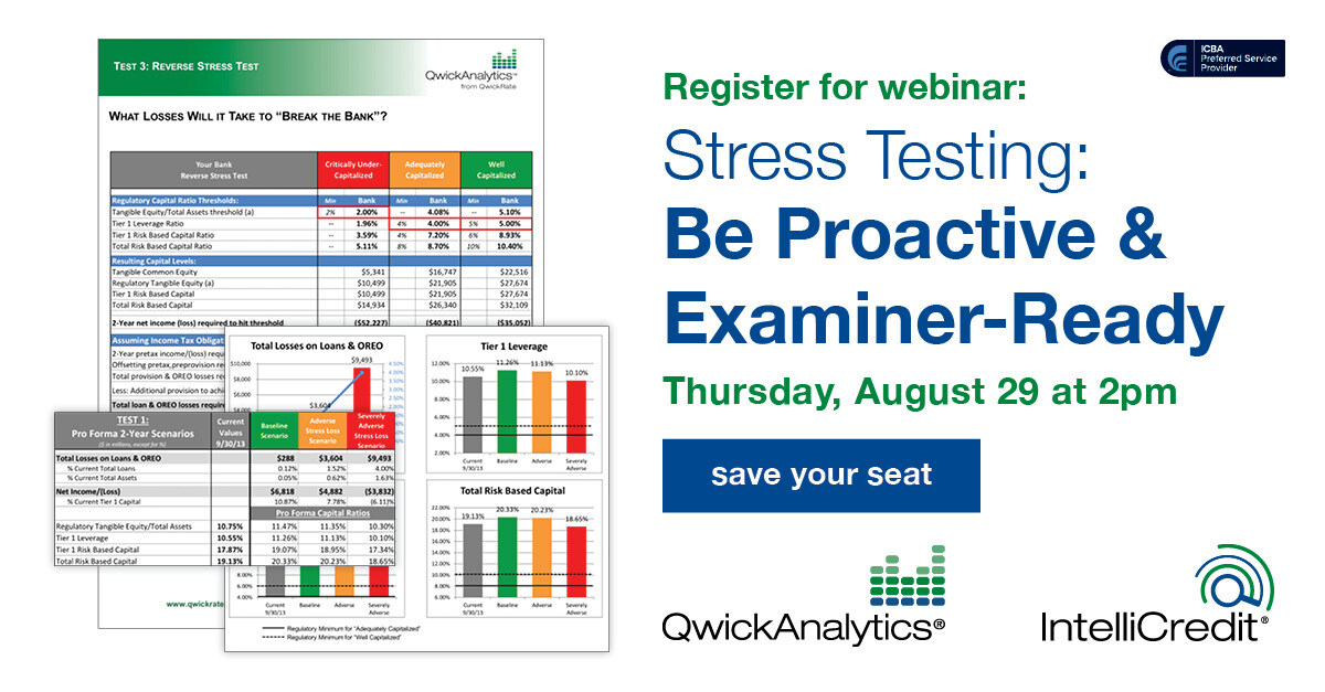With past due loans on the rise, don't wait for a regulator to ask if you've performed a credit stress test. Document NOW that you know what your capital buffer is. In this webinar, we'll demo our tools and discuss stress testing options for banks.  hubs.la/Q02MN-9g0