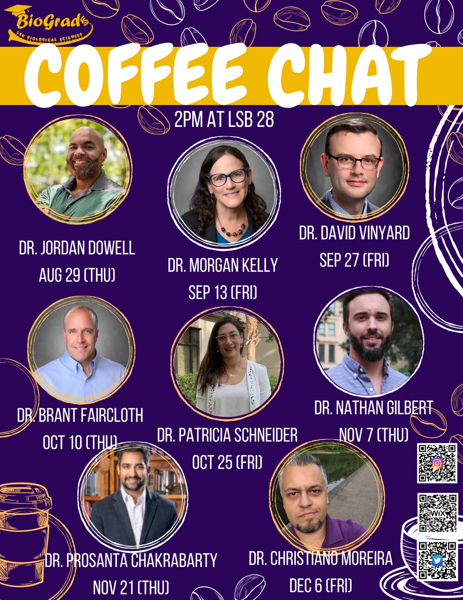 Have a coffee chat sessions featuring LSU Biology professors