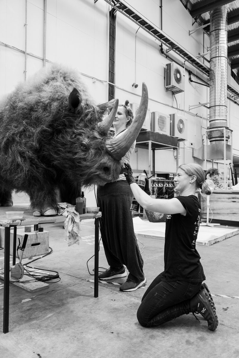 We’ve had a lot of good hair days, but these might be some of our best tressed. The #AppleTV series #TimeBandits has birthed some very hairy beings, namely, a baby woolly rhino and a full-grown mammoth that we built with tender precision.

#wetaworkshop #props #puppets