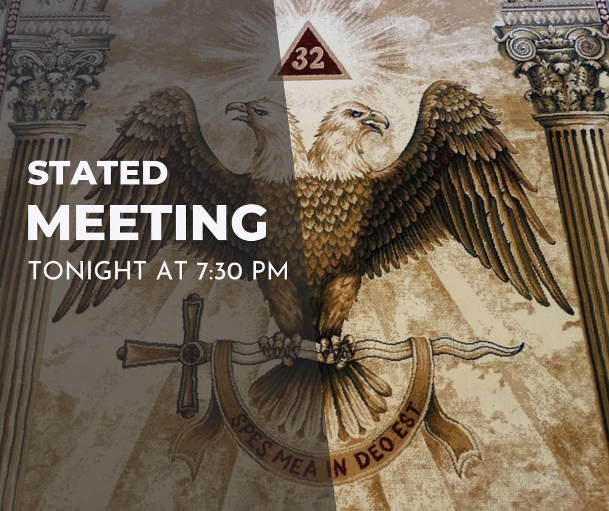 KnxScottishRite's tweet photo. We will see you at tonight’s stated meeting! https://t.co/uo5fXmQzYs