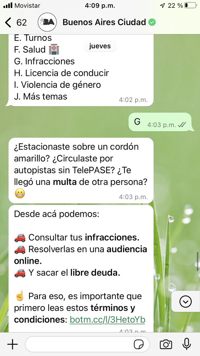 LBarreiroB's tweet photo. @gcba  llega a mi domicilio de Balcarce  multa por una infracción que no cometí en BA. Intento, desde el 14/08, contactar al WhatsApp sugerido y el robotito me pelotea durante HORAS para terminar diciendo que tengo que ir en persona. Vivo a 500 km de BA. Que solución me dan? #BA https://t.co/45snGOUque