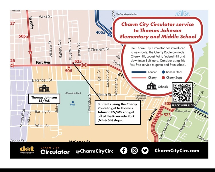 FSK0761's tweet photo. Hi FSK! Please see the message from the DOT about updates to the Circulator:

"Due to recent changes in our service, some of your usual Circulator access points may have changed. Please take a look at these maps to see how you can use the Circulator to get to school this year!" https://t.co/ZcDqWywP0D