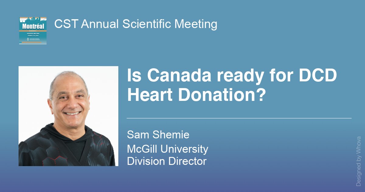 cst_transplant's tweet photo. Join us in Montréal at our ASM this October for cutting edge talks on DCD Heart Transplants!
Register now: https://t.co/g0QkdBMSFk
#cstasm
#transplantation
#cardiovascular
#Kaizen https://t.co/VsYBJWw9pj