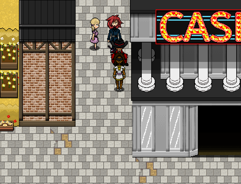 Some of the sights and local stores you could visit in Saint's Garden.

#rpgmaker  // #IndieGameDev // #gamedev // #bladeofacrimony