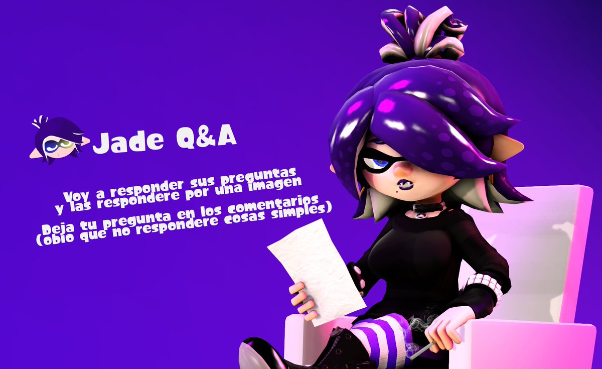 Dinamica de Q&amp;A con el personaje Jade  #Splatoon3自己紹介カード #Splatoon #animation #series #スプラトゥーン3 #スプラトゥーン2 #animation #sfmposter #sfmsplatoon #splatoonsfm #art #splatoon