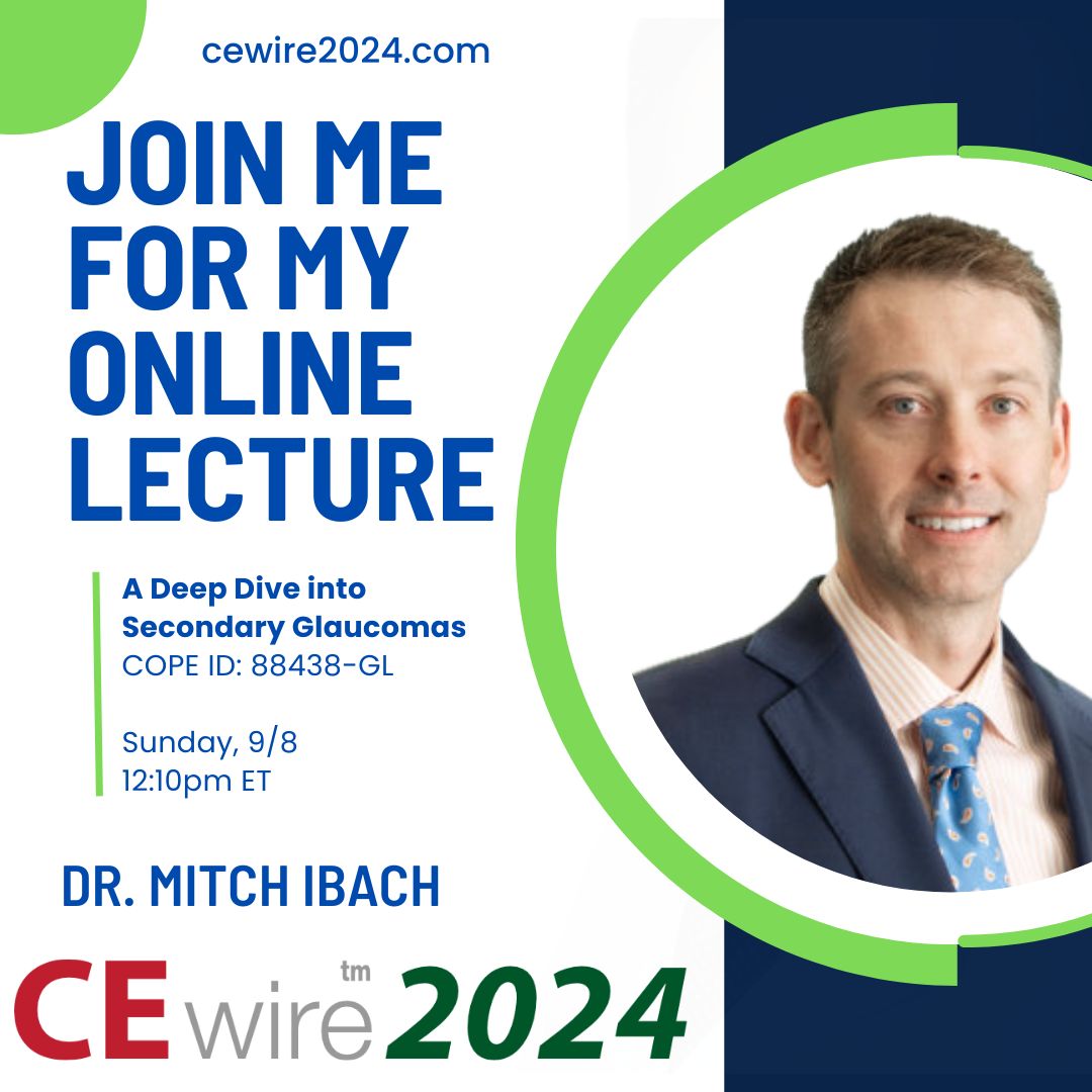 Excited for another weekend of virtual education with cewire2024.com

#Glaucoma #continuingeducation 

Come listen on Sunday September 8th.