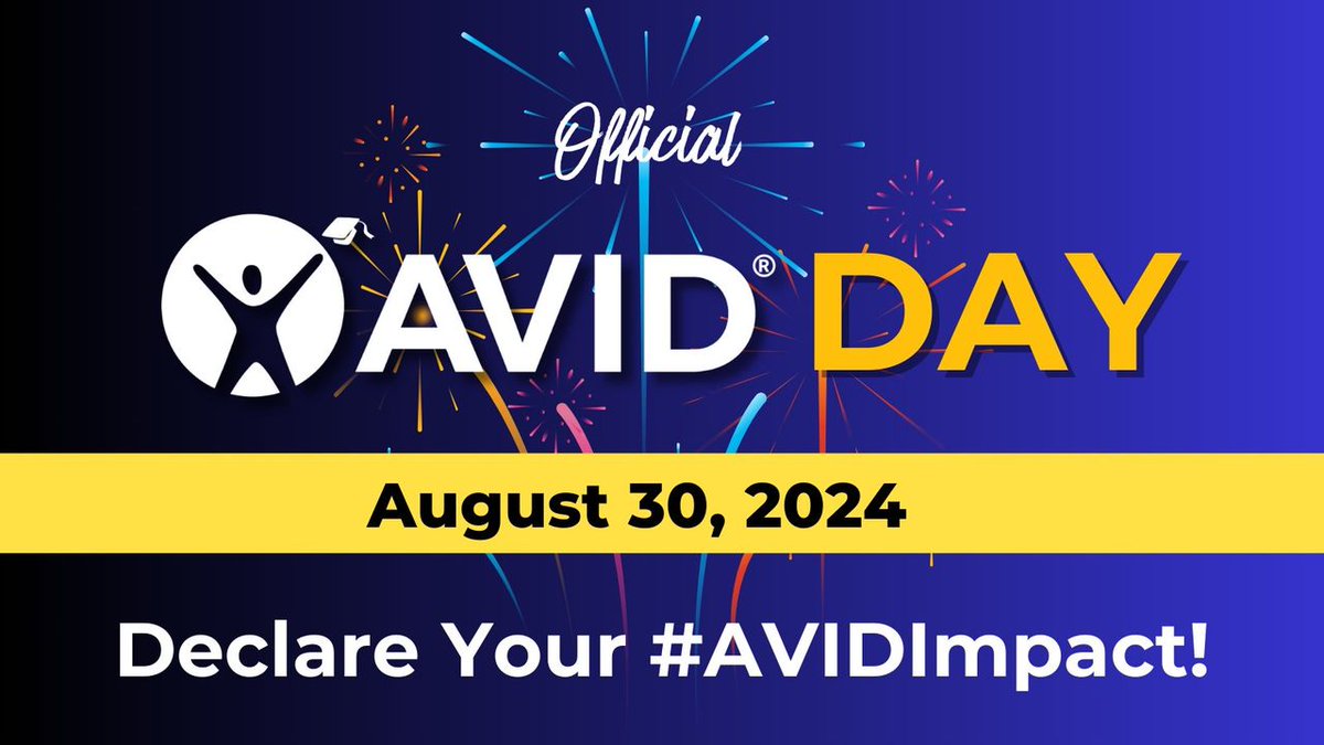 Are you ready to join us for a day of #AVIDImpact this Friday? #SanDiego has officially declared August 30 as AVID Day! We're taking the celebration worldwide by inviting you to declare your impact for this school year. Join the celebration: bit.ly/3wkoflU