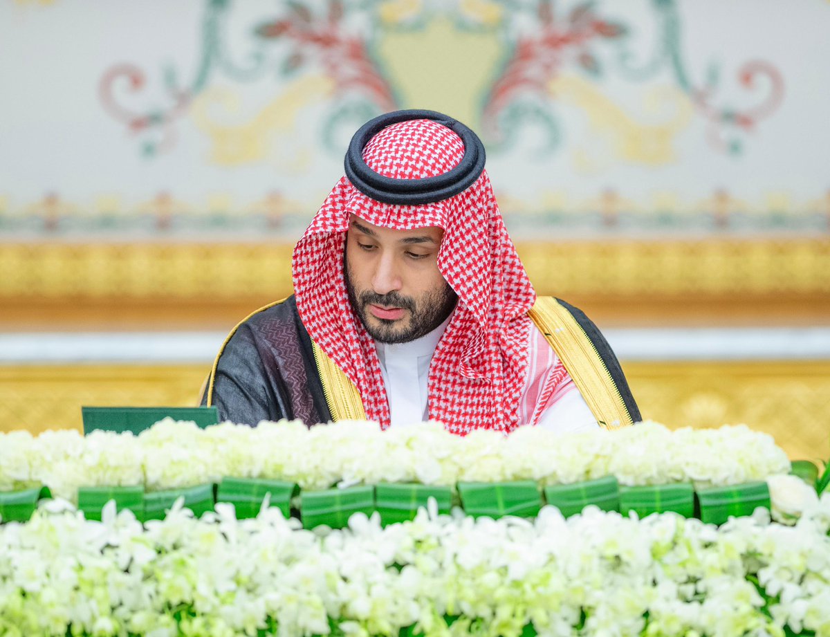 Bandaralgaloud's tweet image. سمو سيدي #ولي_العهد يرأس جلسة #مجلس_الوزراء.