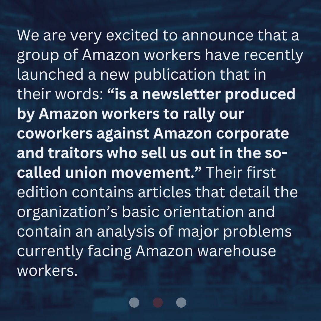 NewLaborPress's tweet image. Amazon workers have launched a new publication. New Labor Press calls on all it&apos;s supporters to read read, support, engage with it and other newly formed shop papers.

Read More:
newlaborpress.org/2024/08/26/ama…