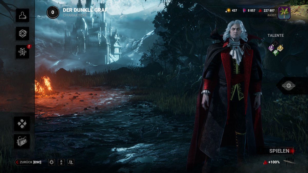 Es ist wieder soweit.. Es hat mich wieder gepackt.. 😅 Heute kam ein neues Dead by Daylight DLC raus. Ich bin schon sehr im Rückstand (Bis vor paar Tagen Monateee nicht gespielt), aber hab mir das geholt und ist schon nice als Dracula. 🧛🦇🐺
