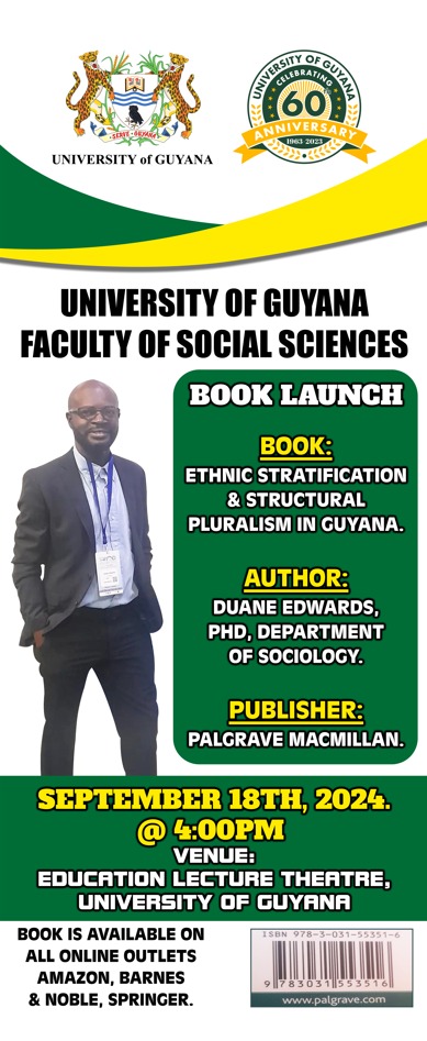 duanecedwards's tweet photo. I will be launching my book on the 18th August 2024 at the University of Guyana. #duaneedwards #universityofguyana #ug #booklaunch https://t.co/ibDZ5PZ7o8