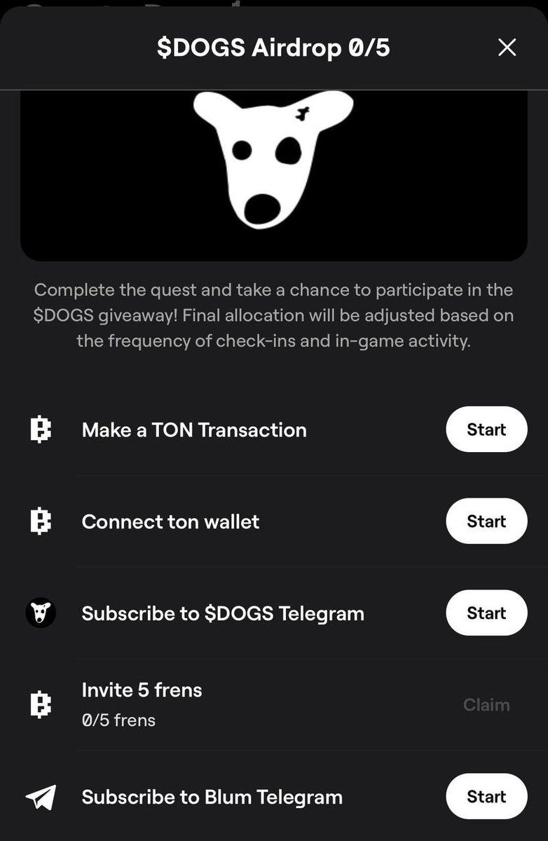 Farmercist's tweet photo. DOGS just airdropped another 35,000 $DOGS each to users who completed the TASK of make a transaction on TON on BLUM app 🫡

Extra 35,000 ( $41 ) for thank you, crazy things are happening on TON 🚀

Link to Blum Airdrops: https://t.co/IubFY4nV0N

 Nothing to see here just honest work and profit to farmers 🚀👨‍🌾