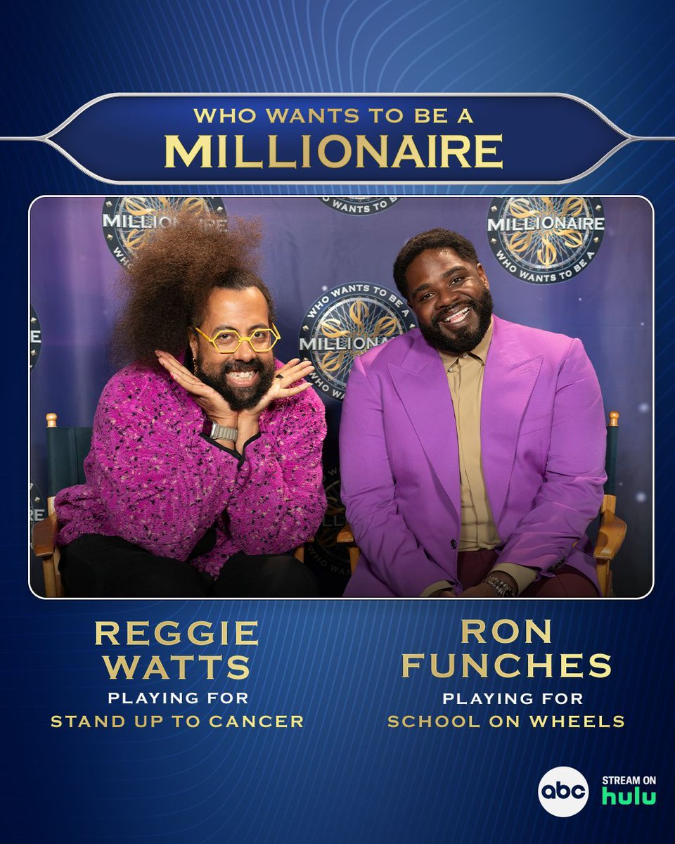 We are so excited to announce that comedian and School on Wheels supporter Ron Funches will be playing #WhoWantsToBeAMillionaire tomorrow night in hopes of raising money for School on Wheels! Don’t miss a moment starting at 8/7c on ABC and stream on Hulu!