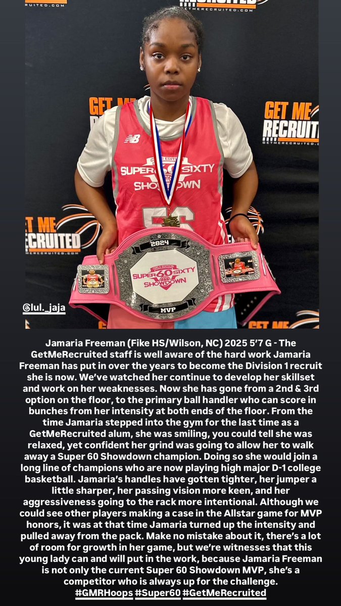 Jamaria Freeman is an intense competitor with an obviously improved skillset, but she also still has fun on the floor