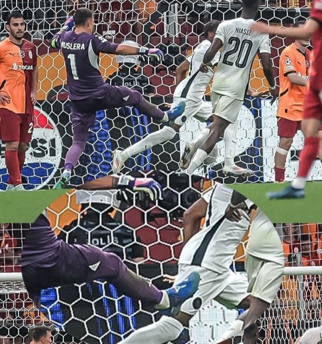 Dear <a href="/EuropaLeague/">UEFA Europa League</a> 
Dear <a href="/ChampionsLeague/">UEFA Champions League</a> 

We kindly request required penalties for goal keeper Muslera  who has seriously attacked to the scorer after the Goal  ( 5 matches ban according to the UEFA rules 15-g ) 

We will be following your decisions..