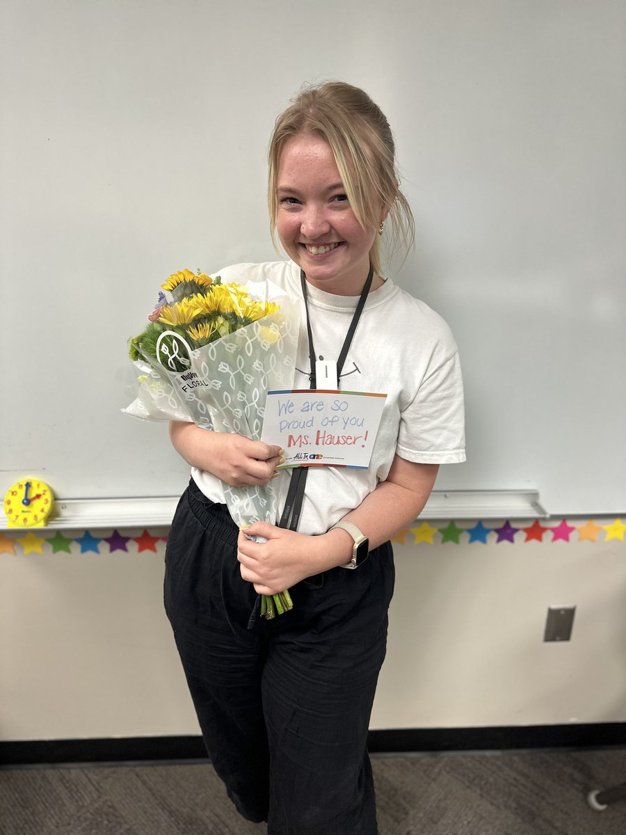 RStar512's tweet image. Celebrated our Horizon Award Nominee today! @MsHauserin2nd you are a bright light at RS and ALL IN. We are so proud of you! ✨🫶#ALLinSMSD