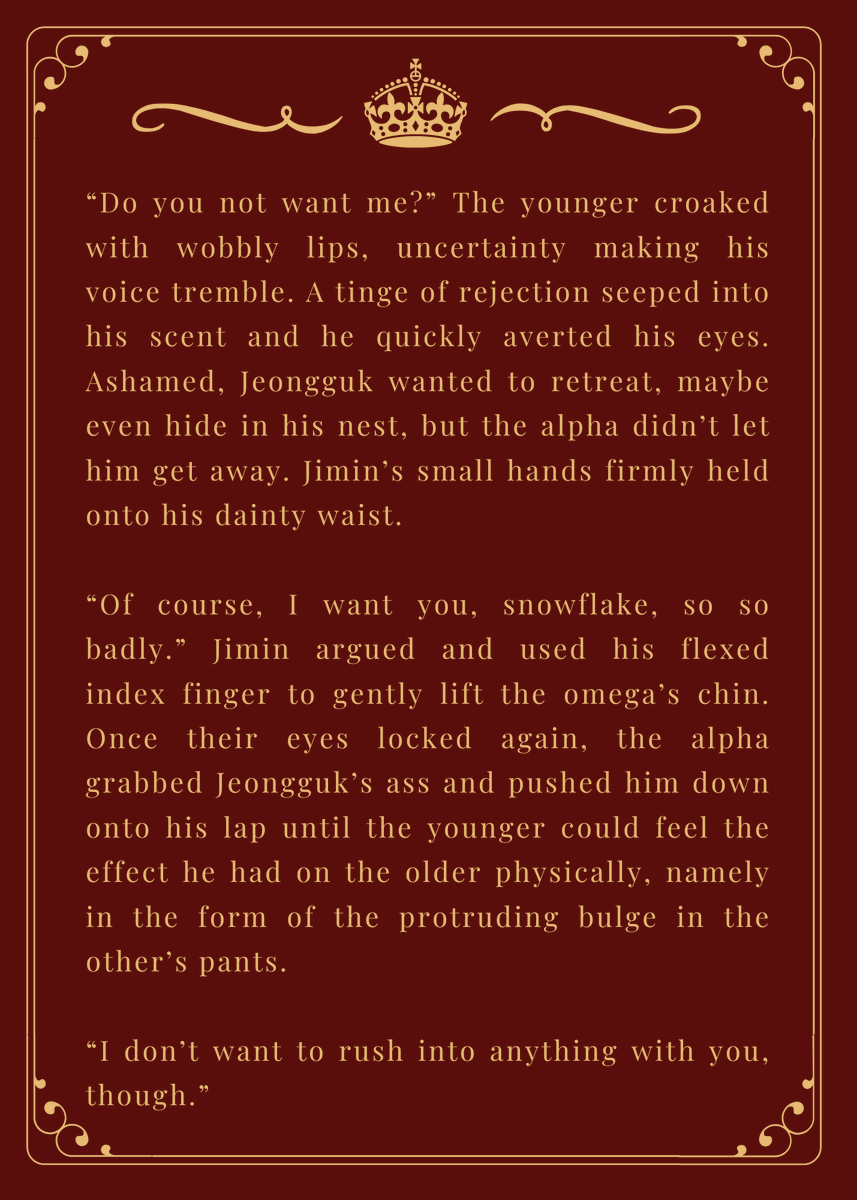 ChipCookie23's tweet photo. Hello friends and enemies, it's #wipwednesday and today I share another snippet of the last chapter of my @KookminRoyals fic with you: https://t.co/eda6KdSy88