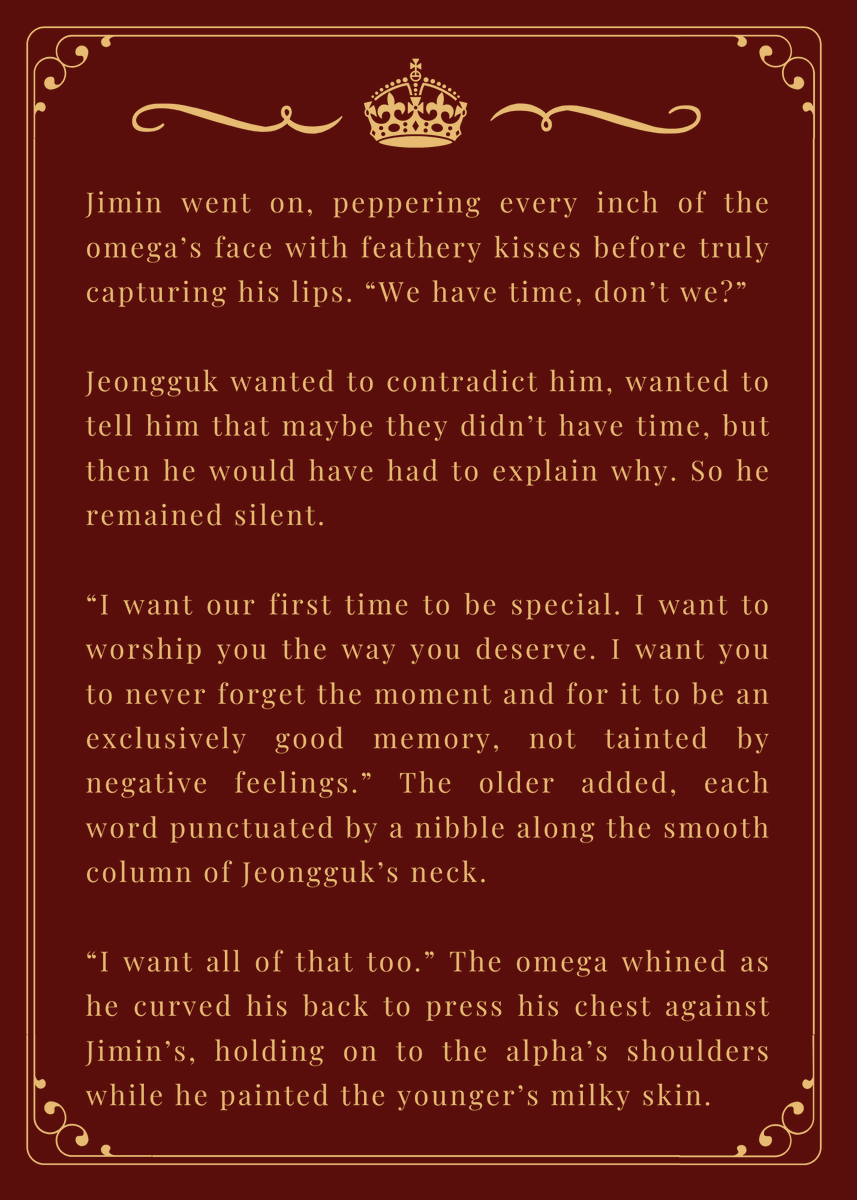 ChipCookie23's tweet photo. Hello friends and enemies, it's #wipwednesday and today I share another snippet of the last chapter of my @KookminRoyals fic with you: https://t.co/eda6KdSy88