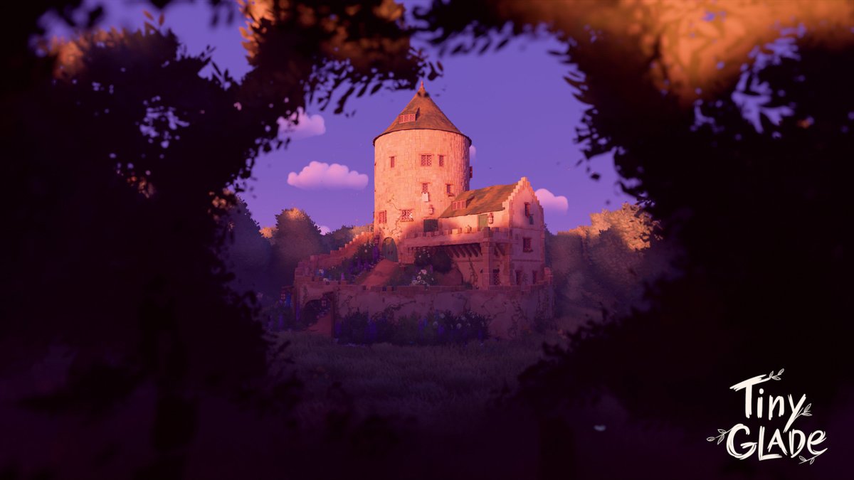 MusheeMallow's tweet photo. Having a blast with #tinyglade made this tiny little wizardy tower and had to get the different times of day on it :D #pouncelight #comfygame https://t.co/ANTuP1hEAp