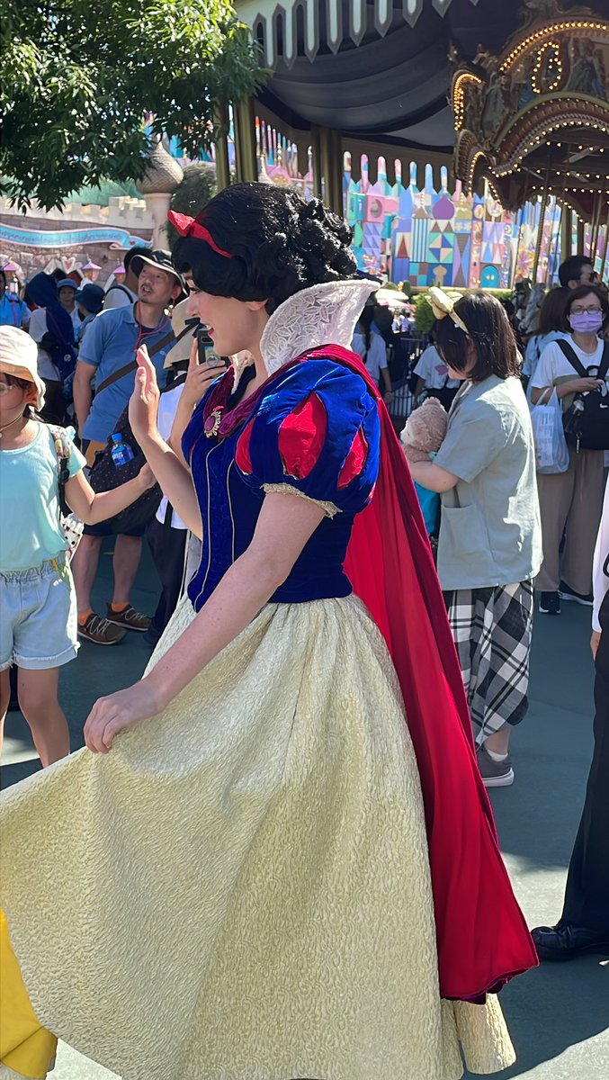 カルーセルにオーロラ姫、白雪姫乗ってた！この光景初めて見た😍