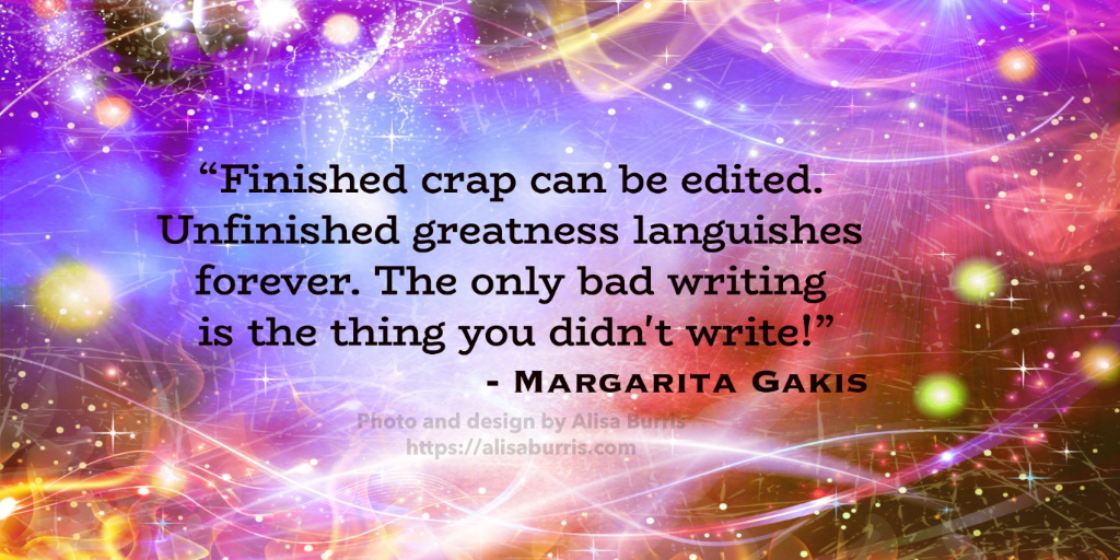 aburrisauthor's tweet image. This is always an important reminder to myself. It helps me to keep writing, even if I hit a block or two...or more! That way, I never give up and I can edit the "crap" to become something decent in the end. #WritingCommunity