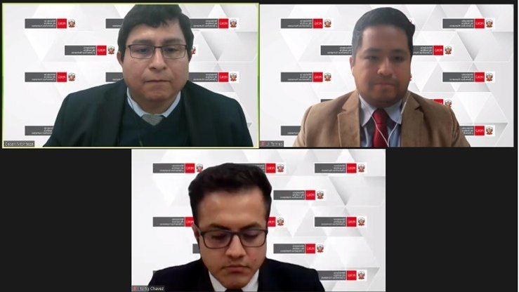 MinjusDH_Peru's tweet photo. César Monteza Novoa e Irving Chávez Guevara, especialistas del Tribunal de Transparencia y Acceso a la Información Pública, lideraron la ponencia. El evento proporcionó una comprensión completa de la nueva normativa y sus implicaciones prácticas. https://t.co/hD1TY8spyS
